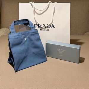 Prada Blue Tote Set